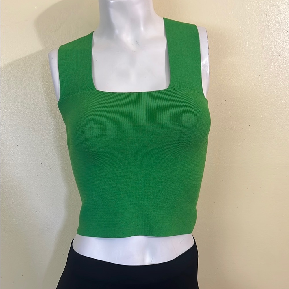NWOT House Of Harlow 1960 True Green Cropped Top